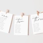 Modern Wedding Table Plan Cards - Dalston Collection, Elle Bee Design