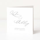 Engagement card with 'Kate and Ashley' on a white background