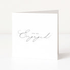 Greeting card with 'You're Engaged' text on a white background
