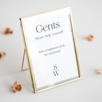 Gents Bathroom Basket Sign - Personalised