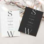 Modern Monogram Wedding Save the Date Card - Earl's Court Collection, Elle Bee Design