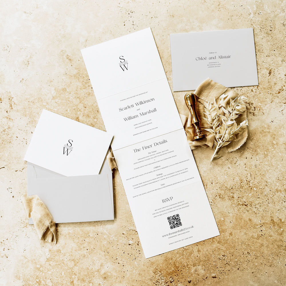 Earl's Court - Concertina Wedding Invitation