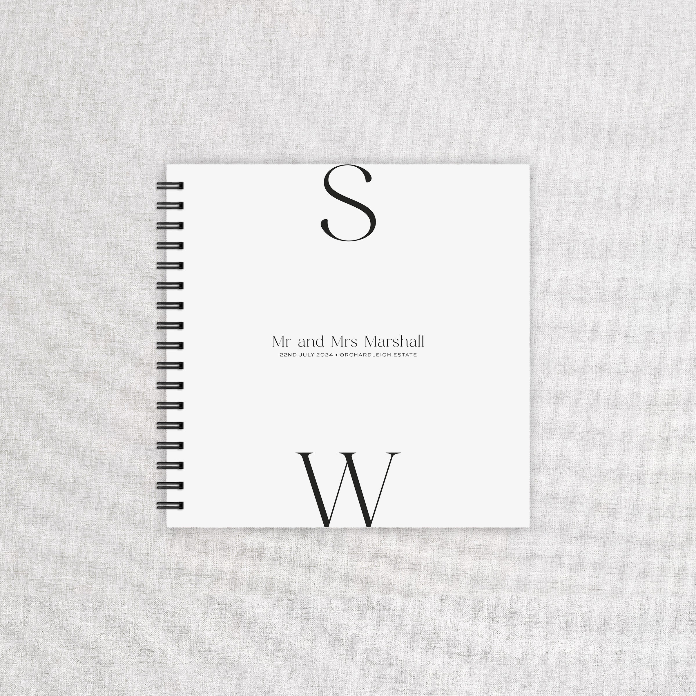 Modern Monogram Wedding Guest Book - Earl's Court Collection, Elle Bee Design