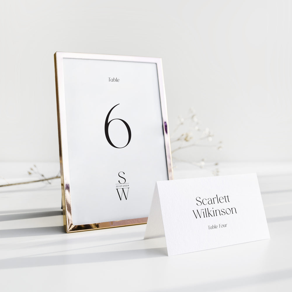 Modern Wedding Table Number Card - Earl's Court Collection, Elle Bee Design