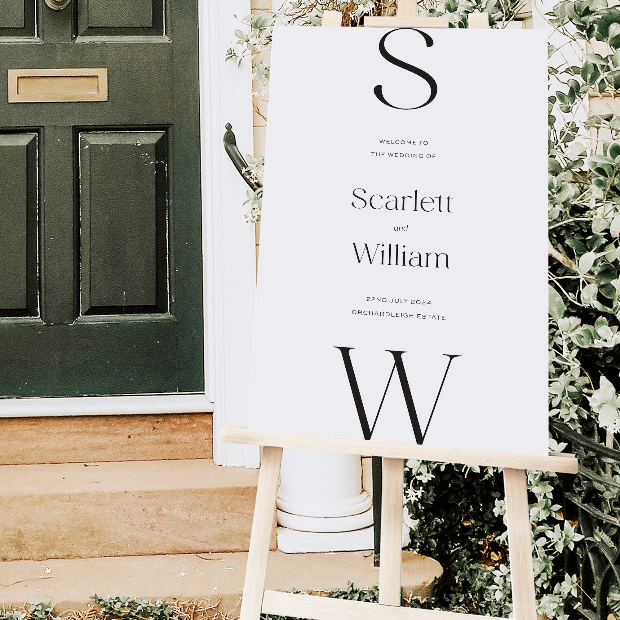 Modern Wedding Welcome Sign - Earl's Court Collection, Elle Bee Design