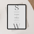 Modern Monogram Digital Save the Date in Pristine White - Earl's Court Collection