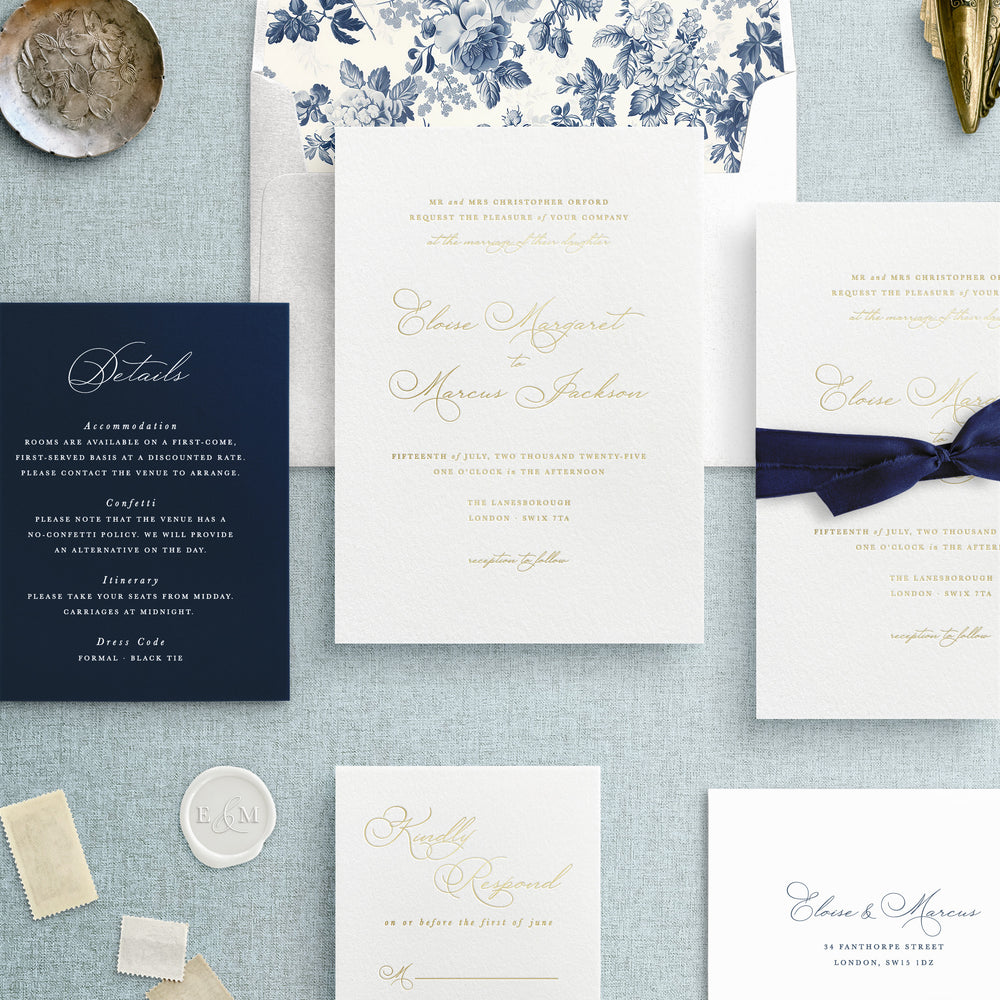 Eloise - Foil Pressed Wedding Invitation Suite