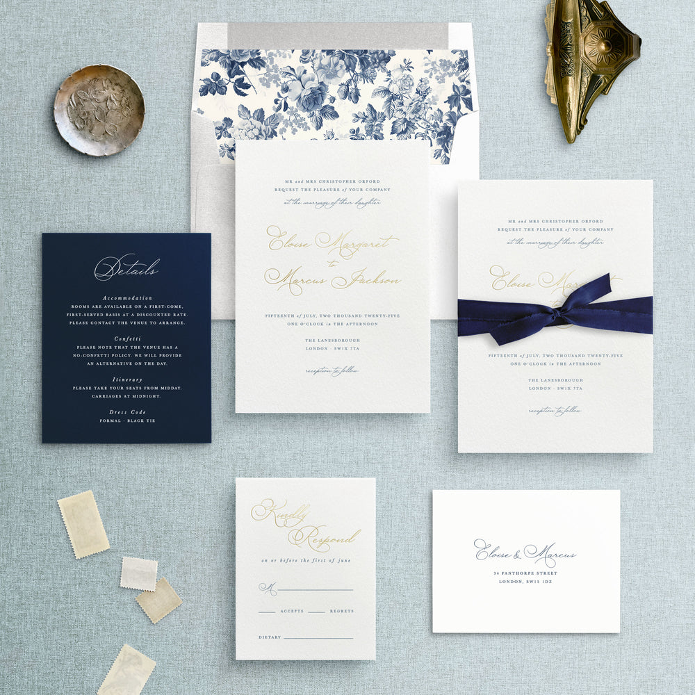 Eloise - Foil Pressed Wedding Invitation Suite