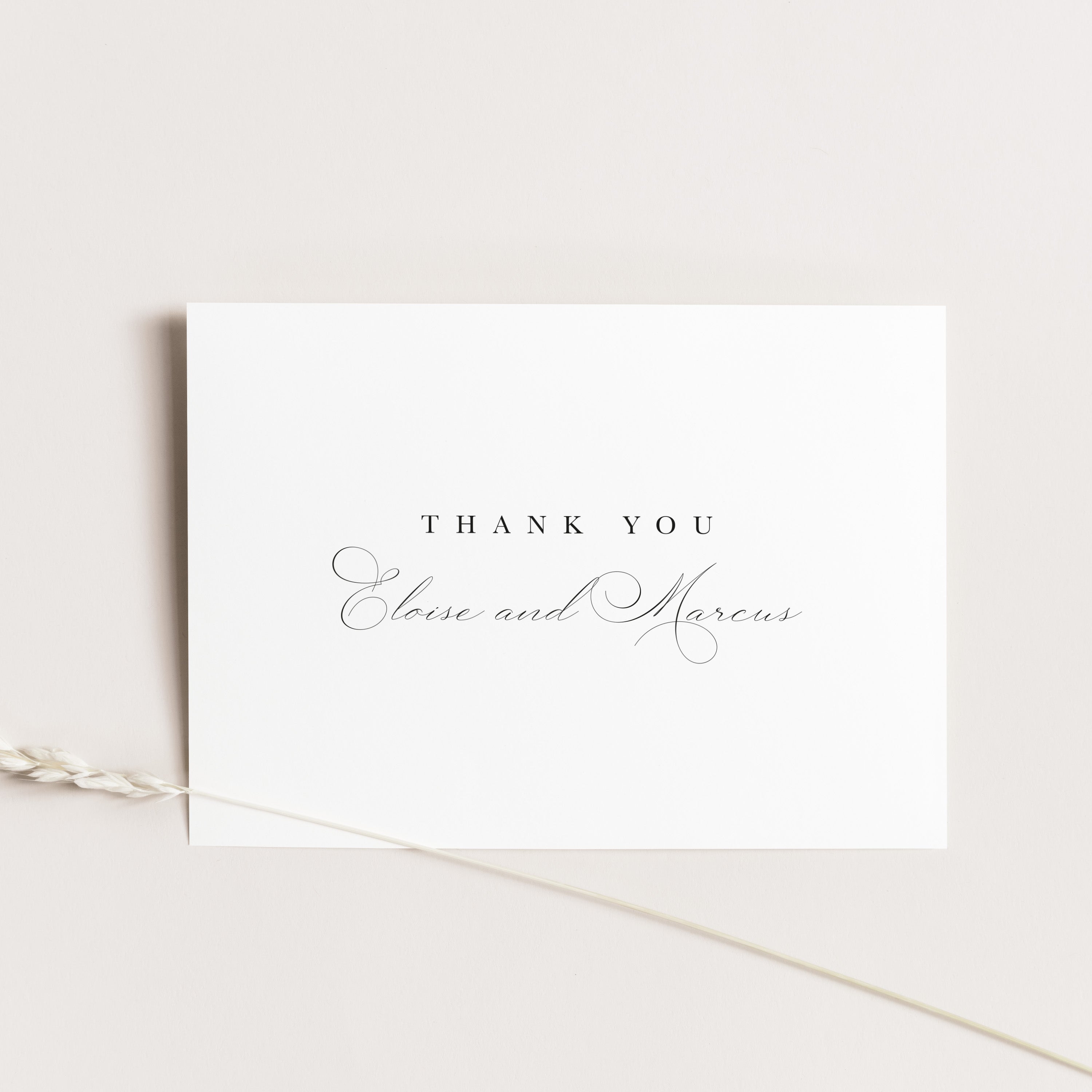 Elegant and Understated Wedding Thank You Cards - Eloise Collection, Elle Bee Design