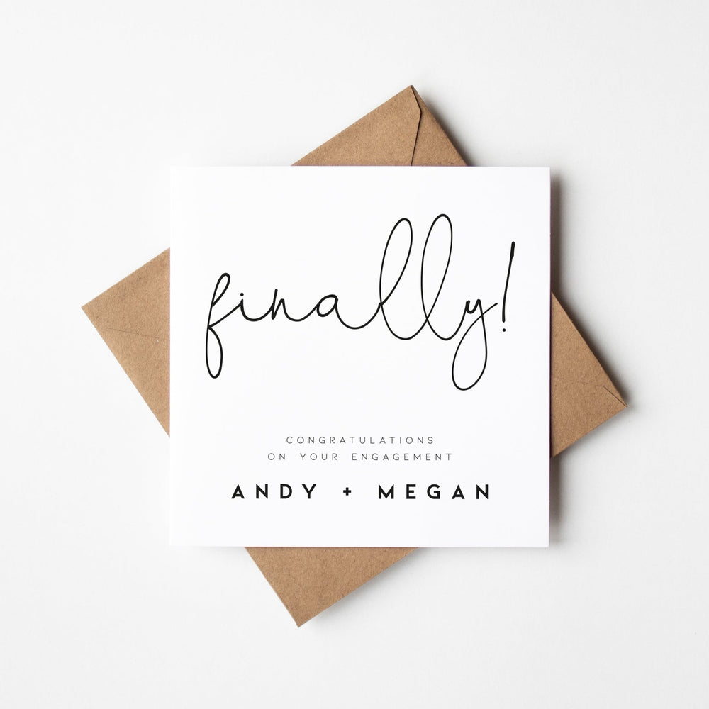 Personalised Modern Engagement Card