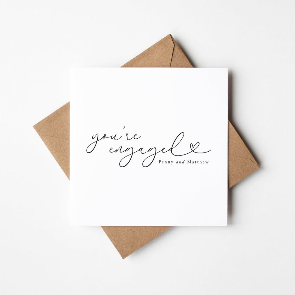 Personalised Modern Engagement Card