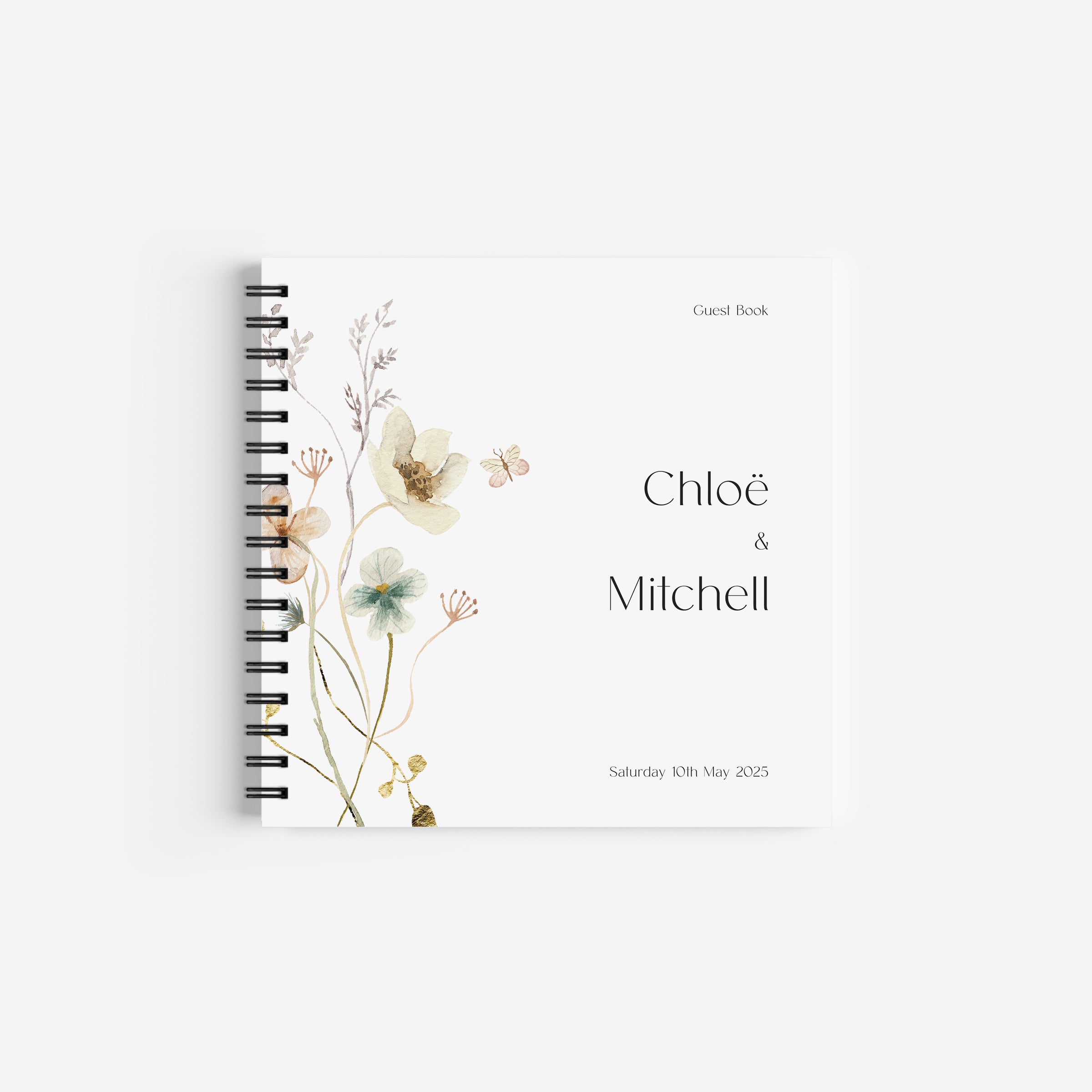 Wildflower Boho Wedding Guestbook - Epping Collection, Elle Bee Design