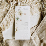 Boho Wildflower Wedding Menu Card - Epping Collection, Elle Bee Design