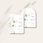 Shaped Boho Wildflower Save the Date Cards - Epping Collection, Elle Bee Design