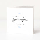 Greeting card with 'Grandpa' and 'Happy Father's Day' text on a white background