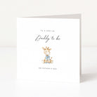 Greeting card with a giraffe illustration and text for Father's Day on a white background