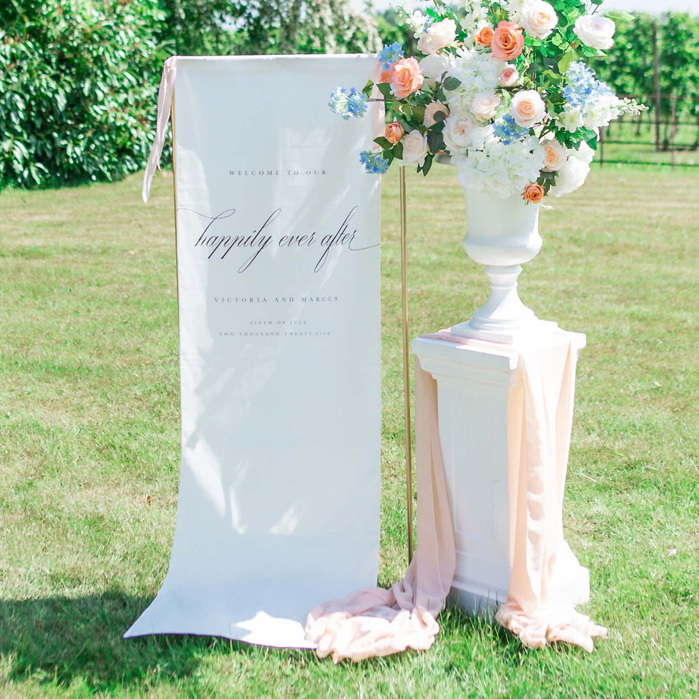 Cloth Sample Sign Fabric Wedding Signs - Table Plans, Welcome Signs and Itinerary – Elle ...