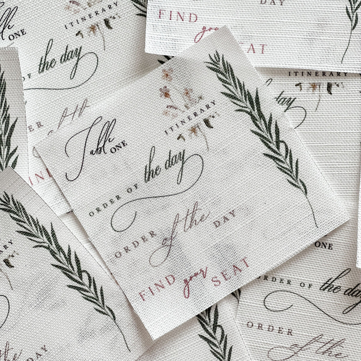Cloth Sample Sign Fabric Sign Material Sample - Wedding Stationery Samples Worcester ...