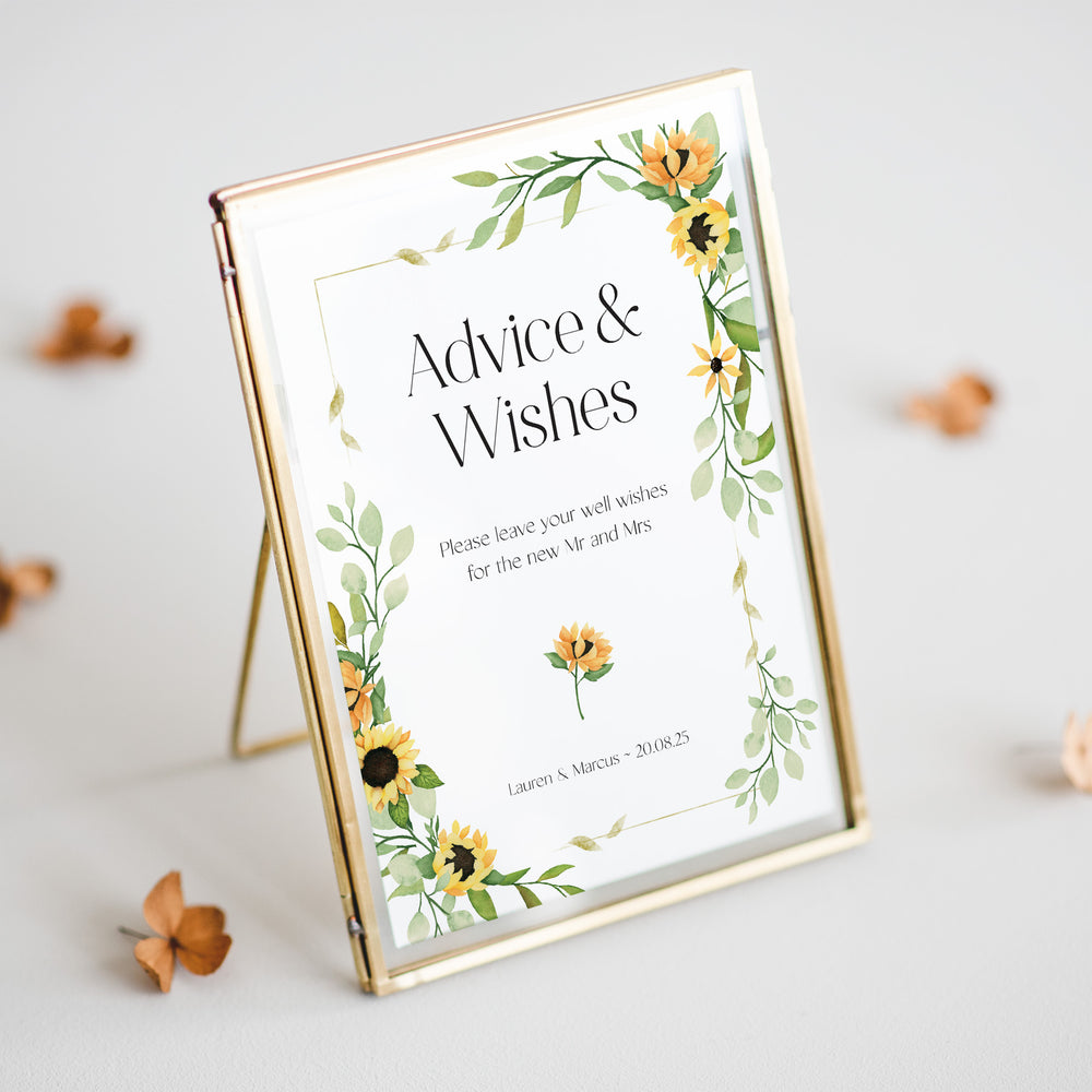 Advice and Wishes Sign - Personalised