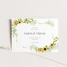 Sunflower Wedding Save the Date Card - Farringdon Collection, Elle Bee Design