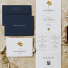 Sunflower Concertina Wedding Invitation - Farringdon Collection, Elle Bee Design