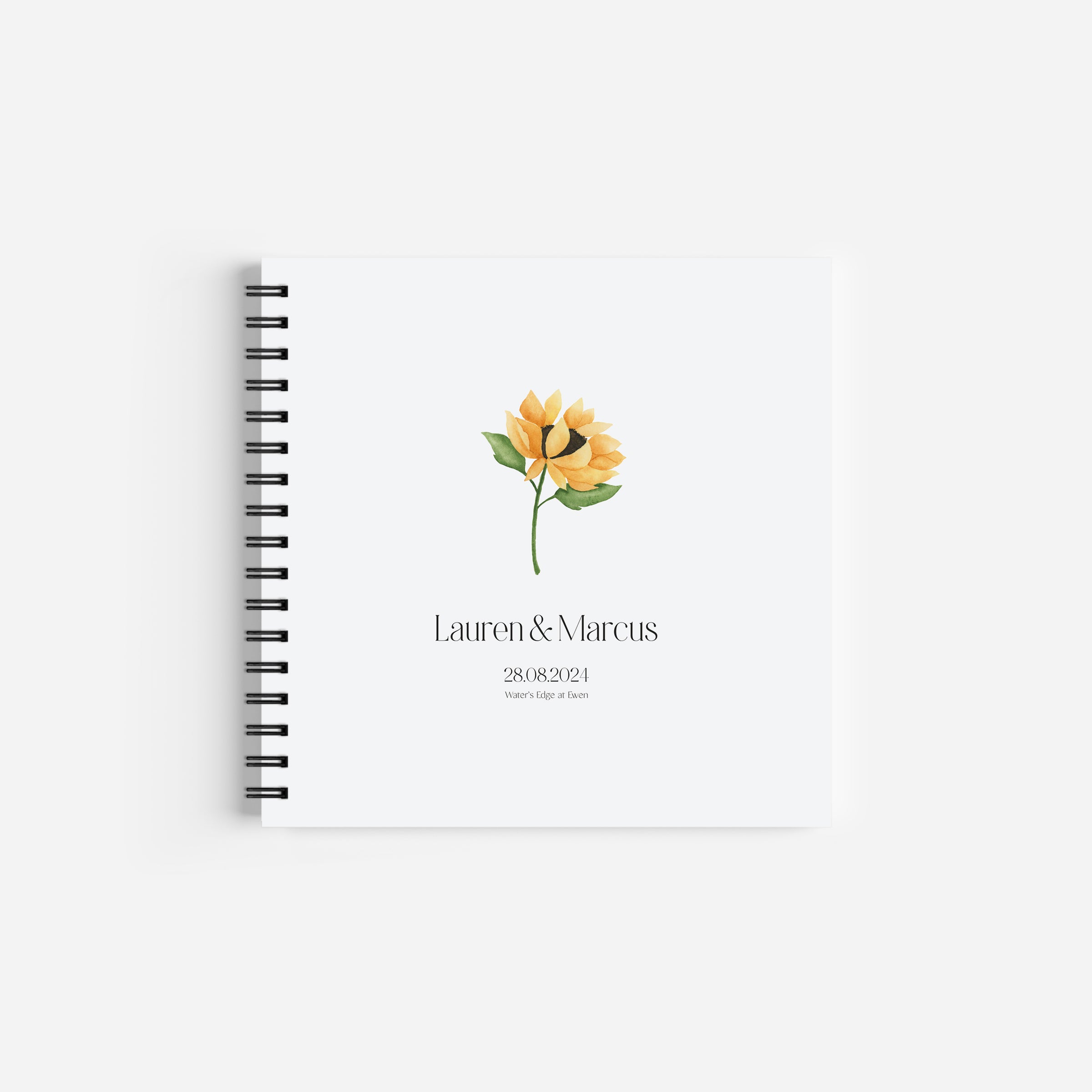 Sunflower Wedding Guest Book - Farringdon Collection, Elle Bee Design