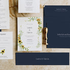 Sunflower Wedding Invitation Suite - Farringdon Collection, Elle Bee Design