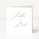 Greeting card with 'Father of the Bride' text on a white background