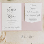 Simple Romantic Pocketfold Wedding Invitation - Finchley Collection, Elle Bee Design