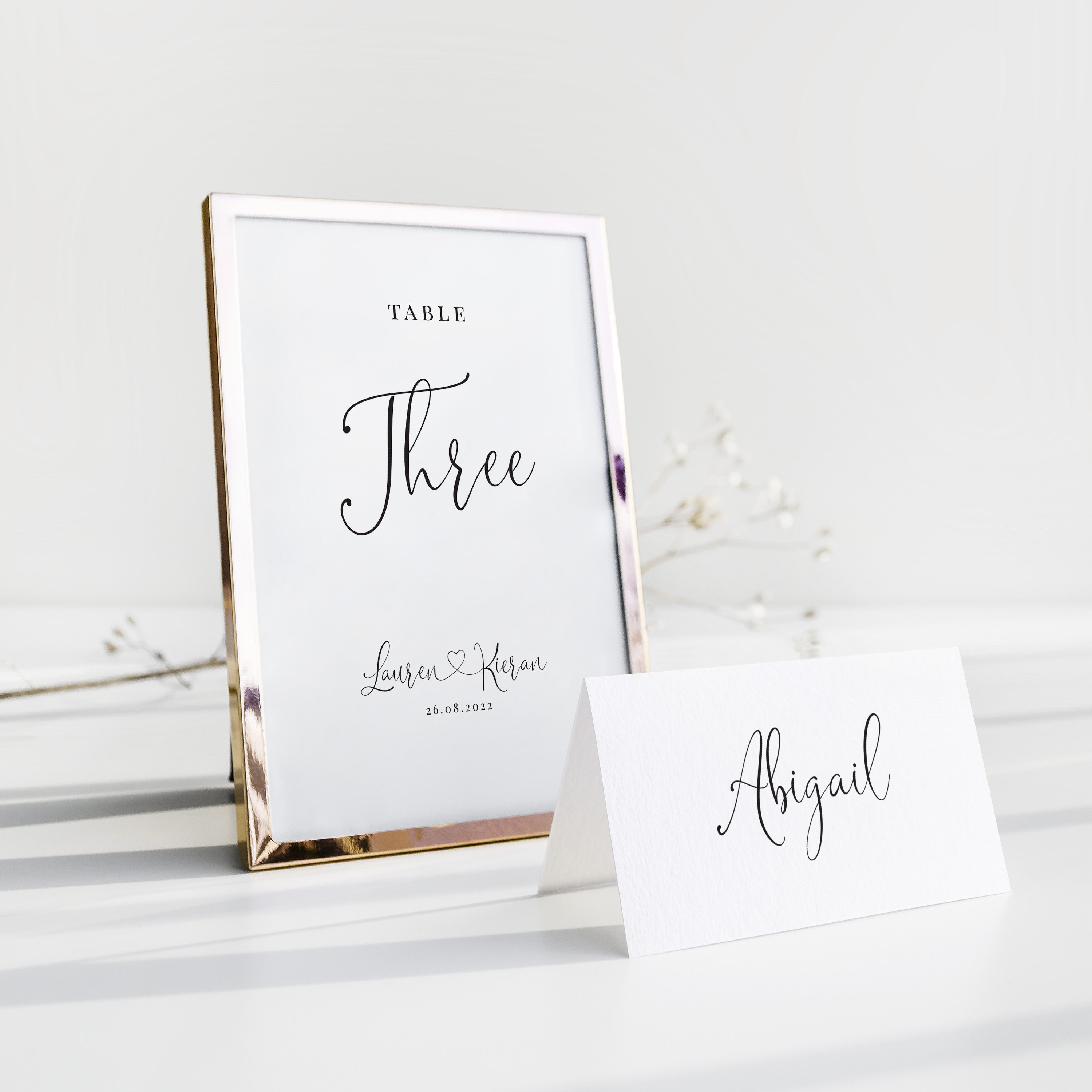 Modern Wedding Table Number Card - Finchley Collection, Elle Bee Design