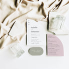 Modern Shaped Wedding Invitation Suite - Finsbury Collection, Elle Bee Design