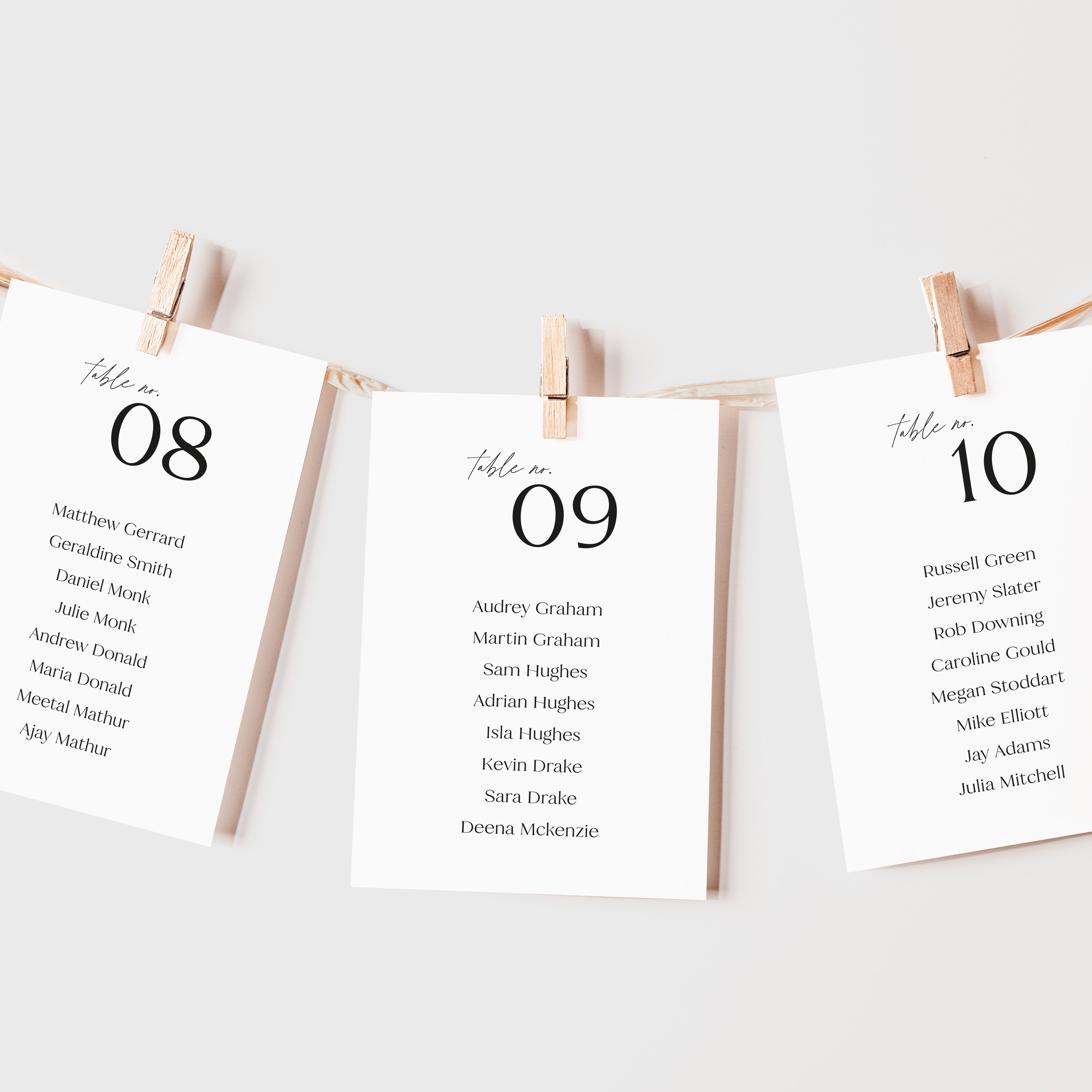 Program Table Cards Bold table plan cards | DIY Table Plan | Worcestershire Wedding Supplier