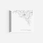 Monochrome Floral Wedding Guest Book - Fitzrovia Collection, Elle Bee Design