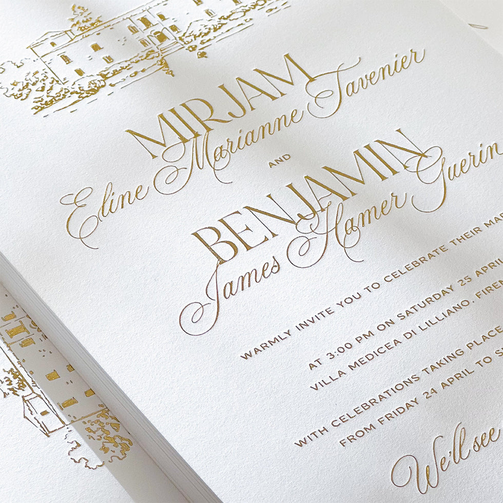 Luxury Foil Wedding Invitations UK - Personalised Foil Invites – Elle ...