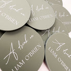 dark green acrylic drink token for wedding reception