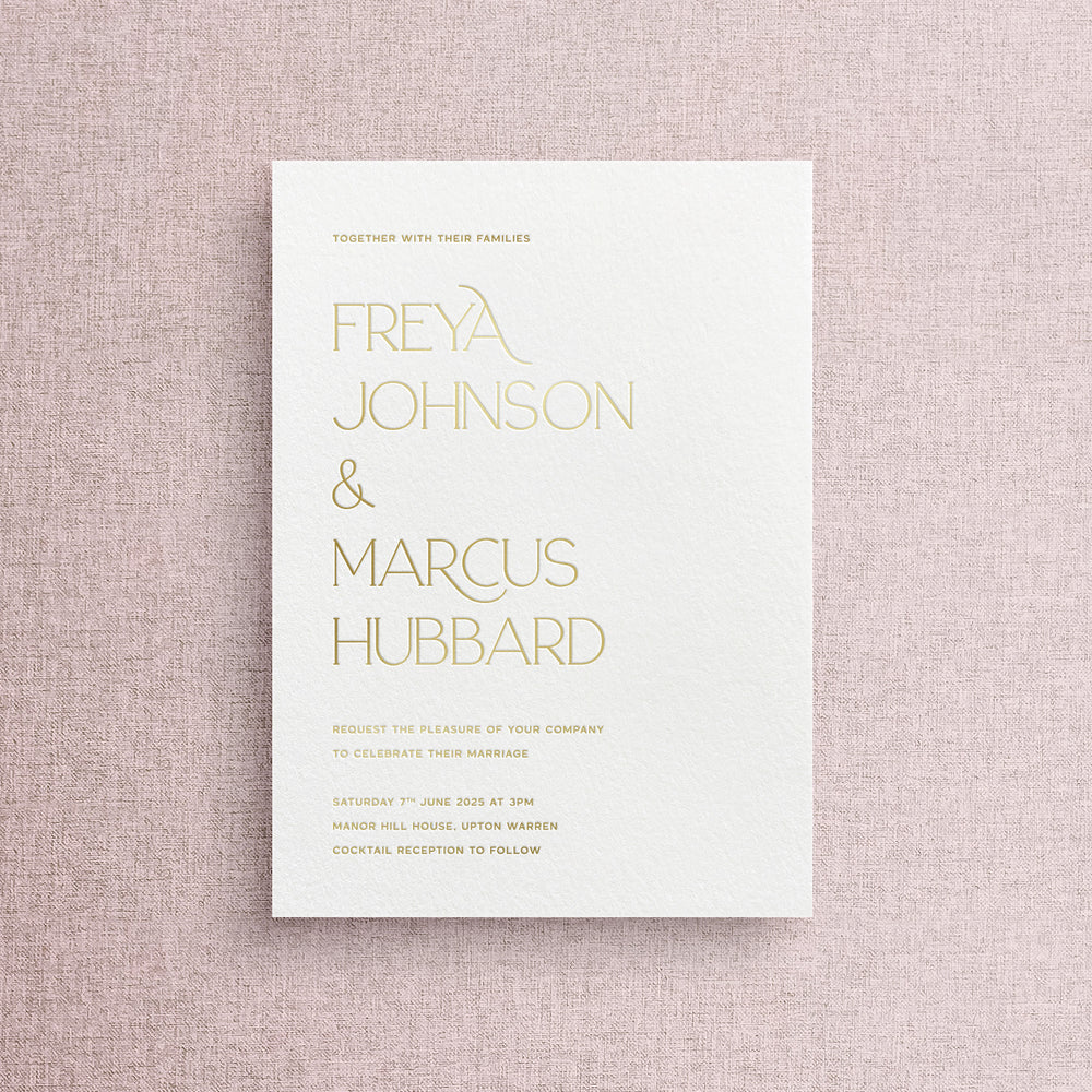 Freya - Foil Pressed Wedding Invitation Suite