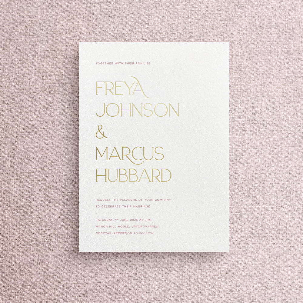 Freya - Foil Pressed Wedding Invitation Suite