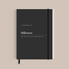 black a5 notebook with funny phrases for work