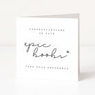 Greeting card with congratulations on epic boobs and pregnancy text