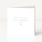 Greeting card with text 'There's no one I'd rather warm my feet on than you' on a white background