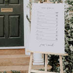Modern Wedding Order of the Day Sign - Greenwich Collection, Elle Bee Design