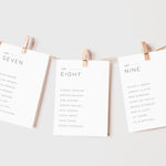 Greenwich - Seating Plan Cards