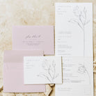 Elegant Rose Concertina Wedding Invitation - Hampstead Collection, Elle Bee Design