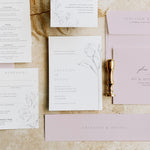 Elegant Rose Modern Wedding Invitation Suite - Hampstead Collection, Elle Bee Design