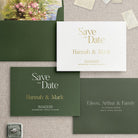 Modern Gold Foil Pressed Save the Date Card on Cotton and Sequoia - Hannah Collection, Elle Bee Design