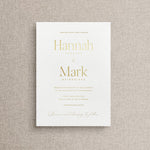 Hannah - Foil Pressed Wedding Invitation Suite