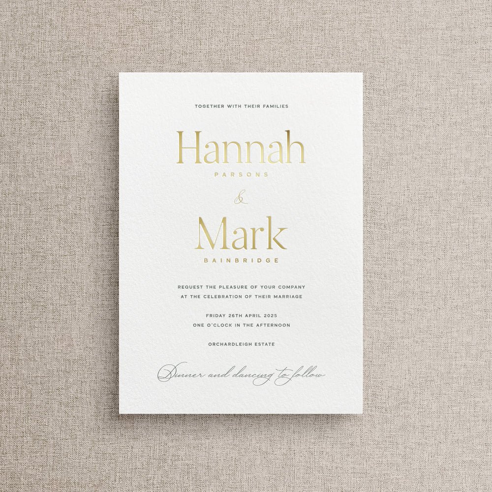 Hannah - Foil Pressed Wedding Invitation Suite