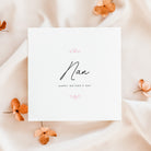 Greeting card with 'Nan' and 'Happy Mother's Day' on a soft beige background with flowers.