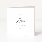 Greeting card with 'Nan' and 'Happy Mother's Day' text on a white background