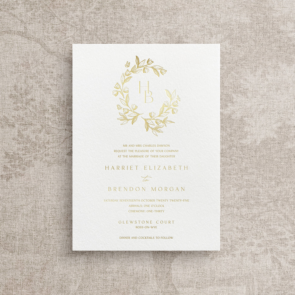 Harriet - Foil Pressed Wedding Invitation Suite